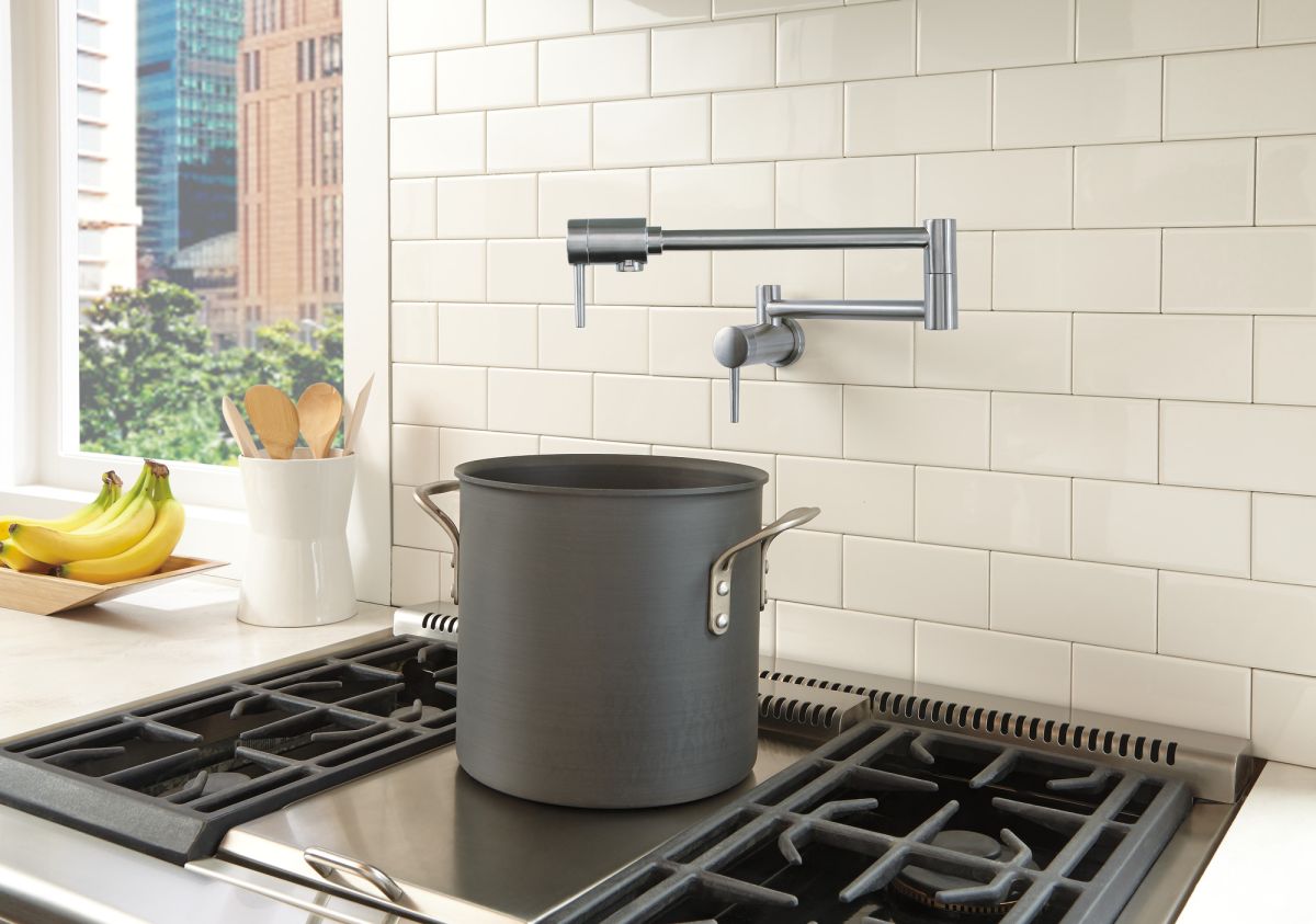 DELTA Other Contemporary Wall Mount Pot Filler — Arctic Stainless