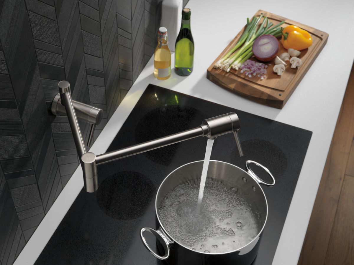 DELTA Other Contemporary Wall Mount Pot Filler — Stainless