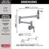 DELTA Other Traditional Wall Mount Pot Filler — Arctic Stainless