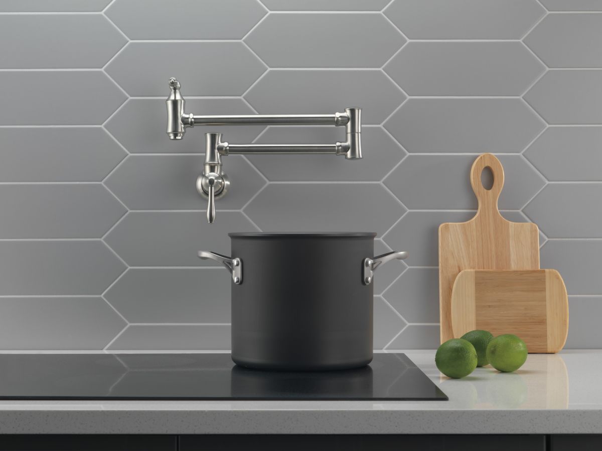 DELTA Other Traditional Wall Mount Pot Filler — Stainless