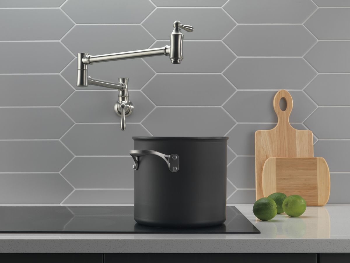 DELTA Other Traditional Wall Mount Pot Filler — Stainless