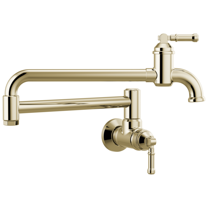 DELTA Broderick Wall Mount Pot Filler — Polished Nickel