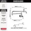 DELTA Broderick Wall Mount Pot Filler — Chrome