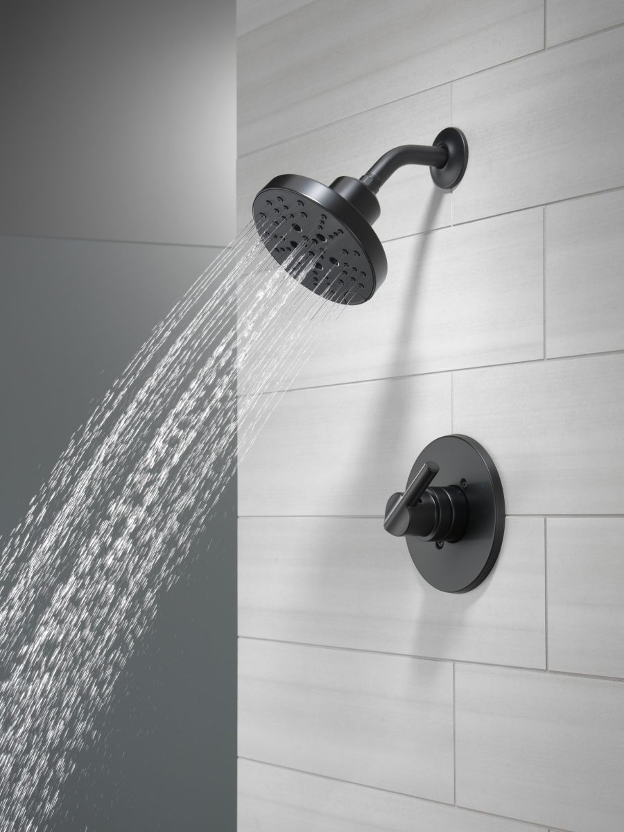DELTA Nicoli Monitor 14 Series H2Okinetic Shower — Matte Black