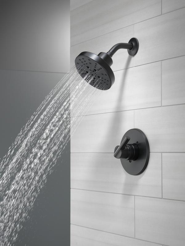 DELTA Nicoli Monitor 14 Series H2Okinetic Shower — Matte Black