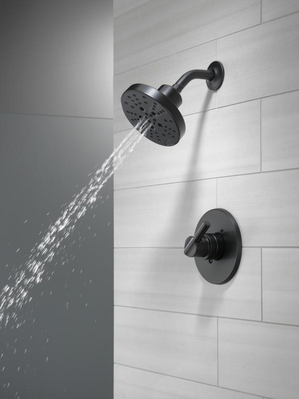 DELTA Nicoli Monitor 14 Series H2Okinetic Shower — Matte Black