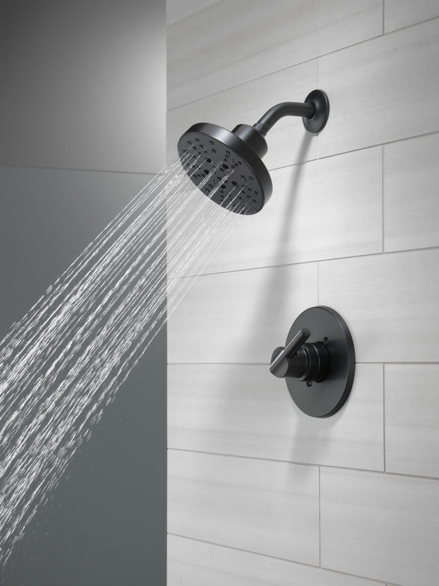 DELTA Nicoli Monitor 14 Series H2Okinetic Shower — Matte Black