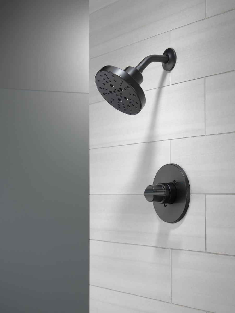 DELTA Nicoli Monitor 14 Series H2Okinetic Shower — Matte Black
