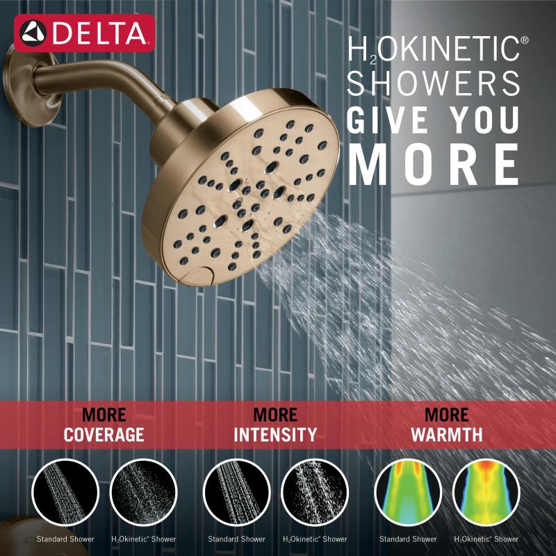 DELTA Nicoli Monitor 14 Series H2Okinetic Shower — Champagne Bronze