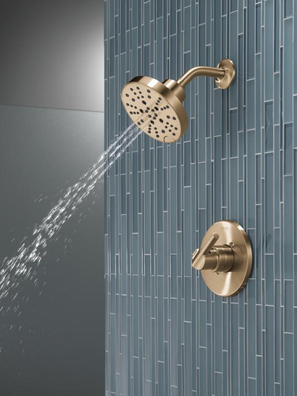 DELTA Nicoli Monitor 14 Series H2Okinetic Shower — Champagne Bronze