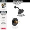DELTA Nicoli Monitor 14 Series H2Okinetic Shower — Matte Black / Champagne Bronze