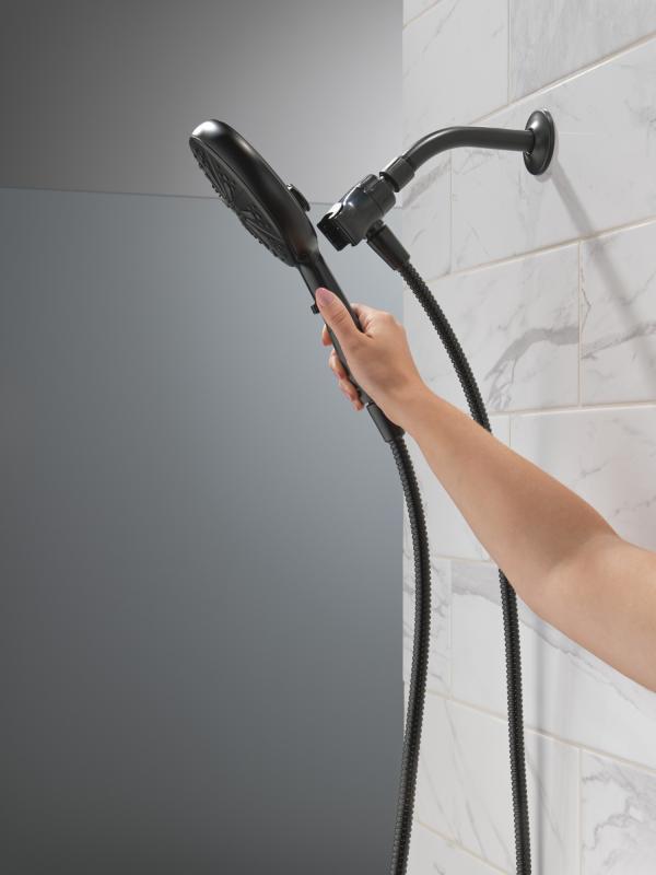 DELTA Nicoli Monitor 14 Series Tub and Shower with SureDock Hand Shower — Matte Black