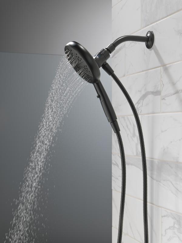 DELTA Nicoli Monitor 14 Series Tub and Shower with SureDock Hand Shower — Matte Black