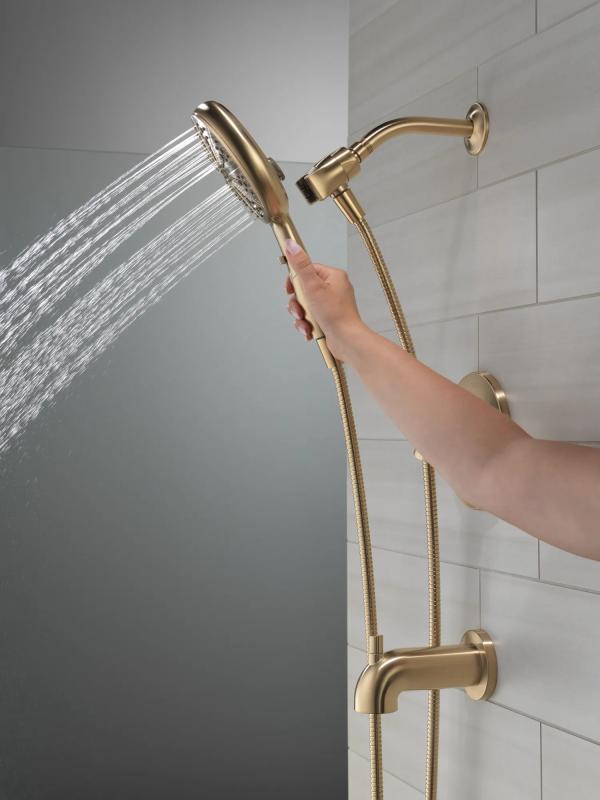 DELTA Nicoli Monitor 14 Series Tub and Shower with SureDock Hand Shower — Champagne Bronze