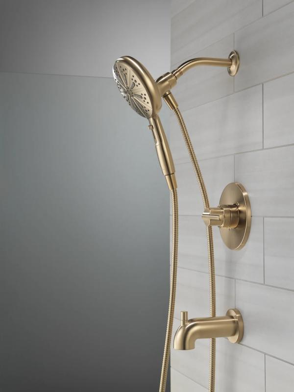 DELTA Nicoli Monitor 14 Series Tub and Shower with SureDock Hand Shower — Champagne Bronze