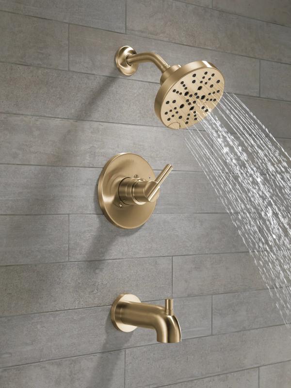 DELTA Nicoli Monitor 14 Series H2Okinetic Tub and Shower — Champagne Bronze