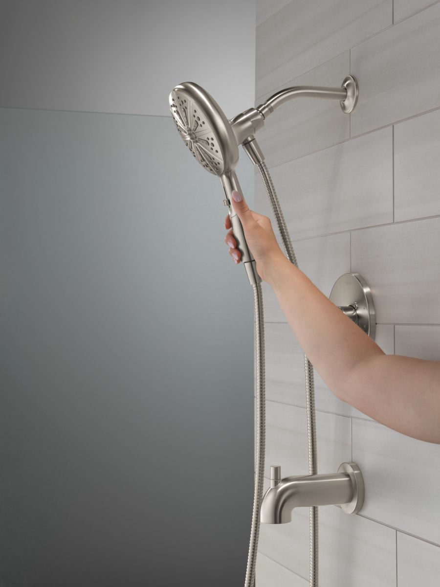 DELTA Nicoli Monitor 14 Series Tub and Shower with SureDock Hand Shower — Stainless