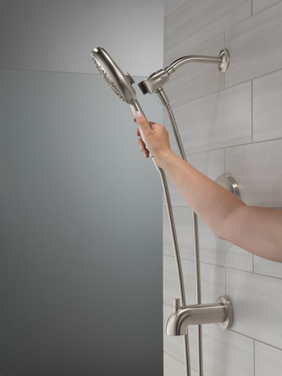 DELTA Nicoli Monitor 14 Series Tub and Shower with SureDock Hand Shower — Stainless