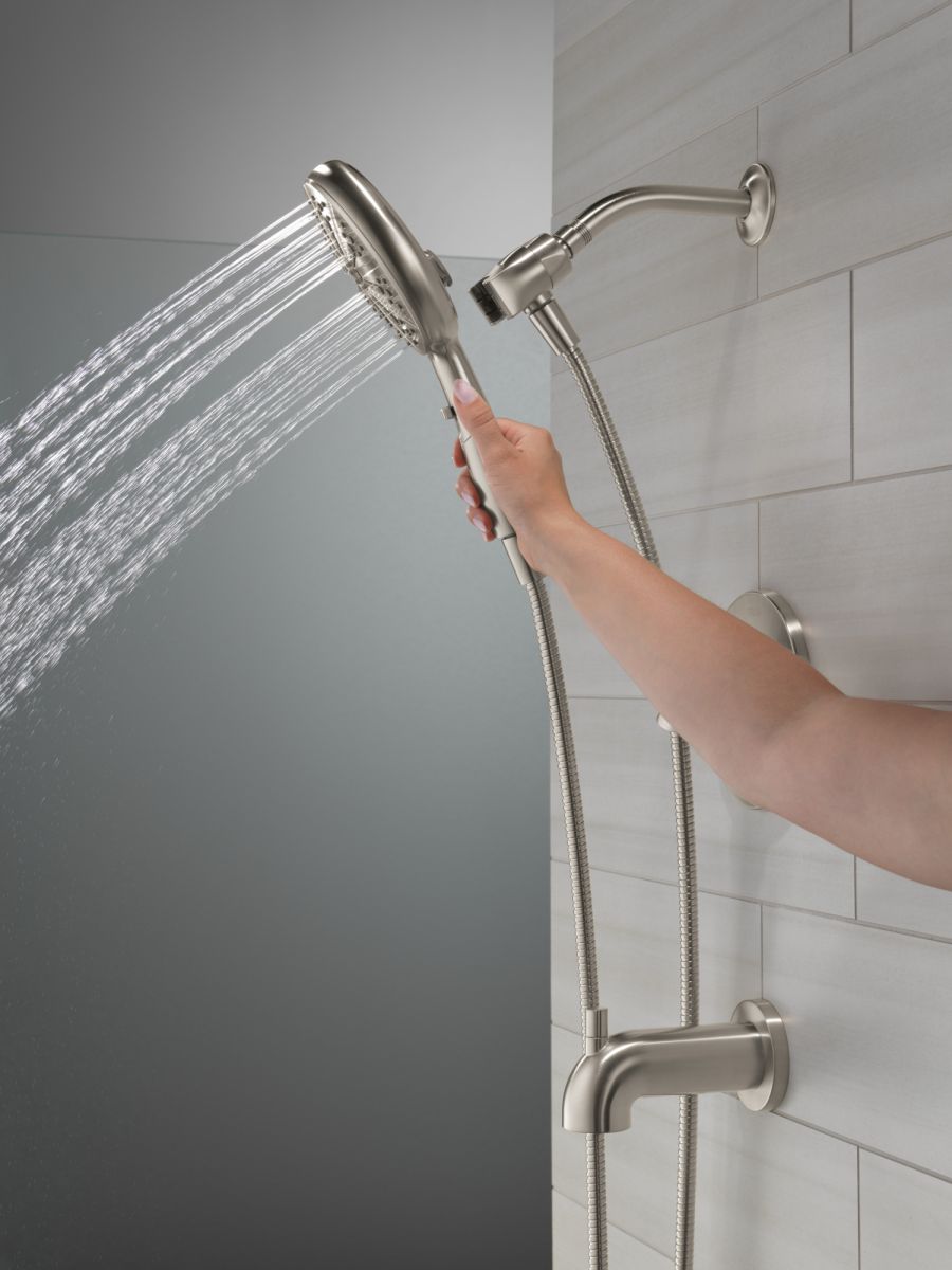 DELTA Nicoli Monitor 14 Series Tub and Shower with SureDock Hand Shower — Stainless