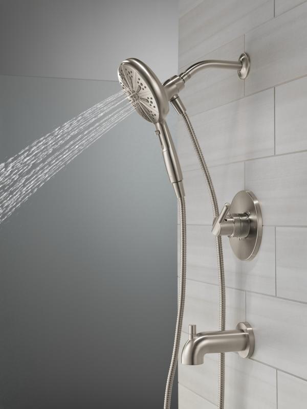 DELTA Nicoli Monitor 14 Series Tub and Shower with SureDock Hand Shower — Stainless