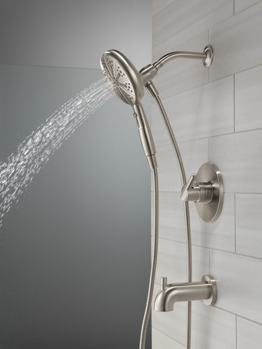 DELTA Nicoli Monitor 14 Series Tub and Shower with SureDock Hand Shower — Stainless