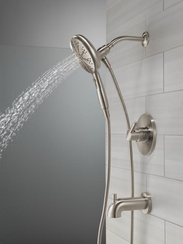 DELTA Nicoli Monitor 14 Series Tub and Shower with SureDock Hand Shower — Stainless