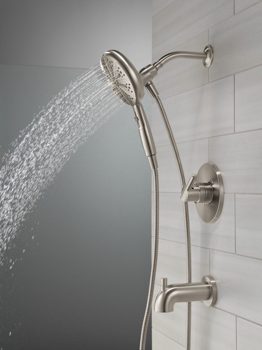 DELTA Nicoli Monitor 14 Series Tub and Shower with SureDock Hand Shower — Stainless