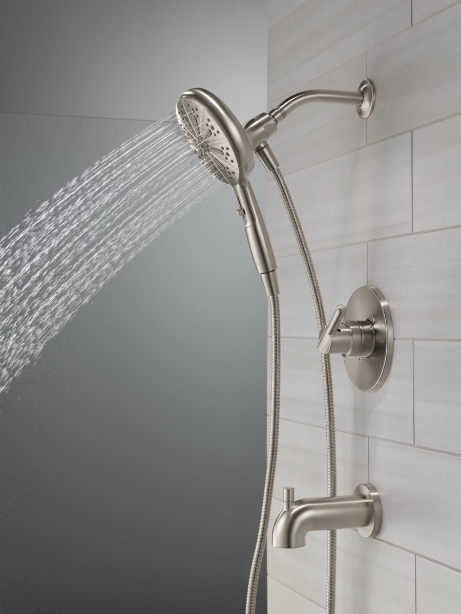 DELTA Nicoli Monitor 14 Series Tub and Shower with SureDock Hand Shower — Stainless