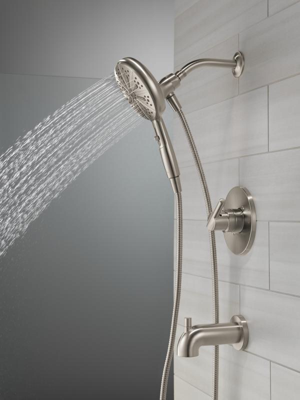 DELTA Nicoli Monitor 14 Series Tub and Shower with SureDock Hand Shower — Stainless