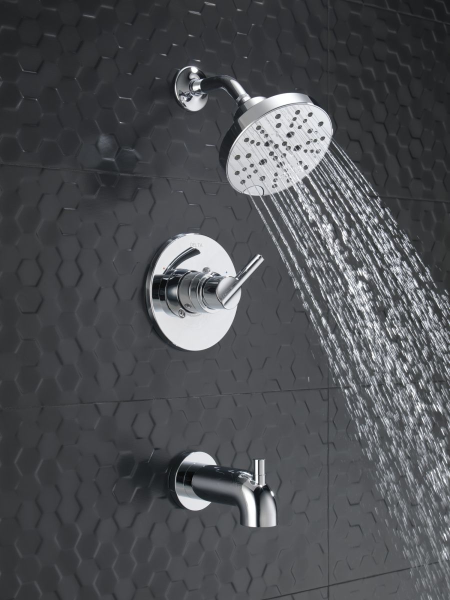 DELTA Nicoli Monitor 14 Series H2Okinetic Tub and Shower — Chrome