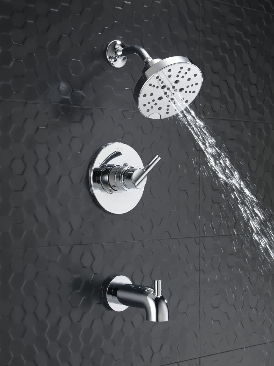 DELTA Nicoli Monitor 14 Series H2Okinetic Tub and Shower — Chrome