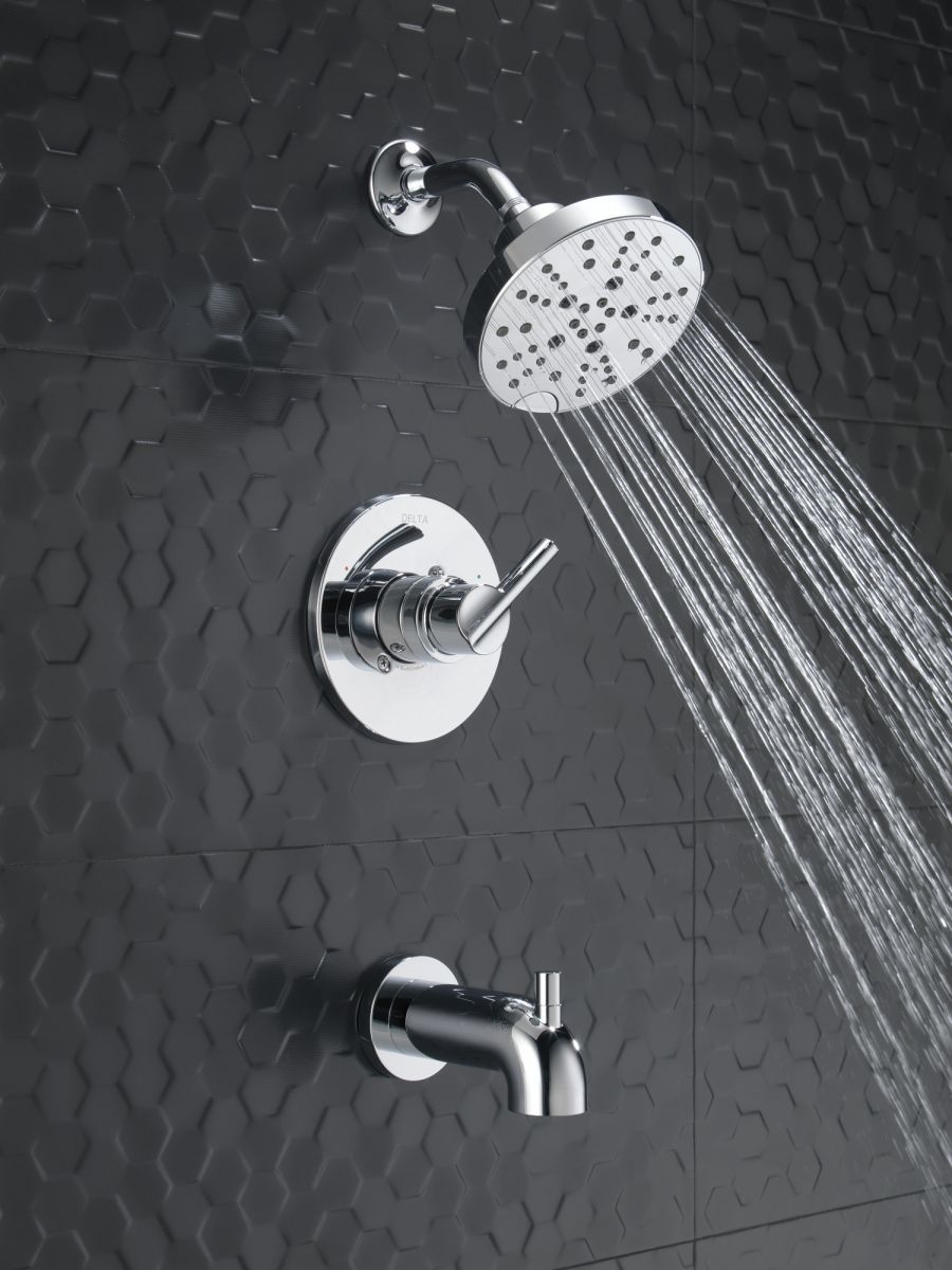 DELTA Nicoli Monitor 14 Series H2Okinetic Tub and Shower — Chrome