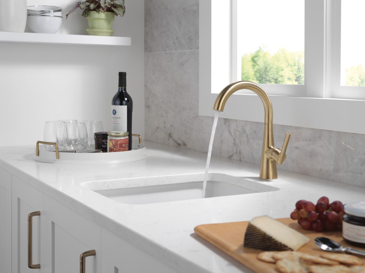 DELTA Other Single Handle Bar Prep Faucet — Champagne Bronze