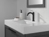 DELTA Nicoli Single Handle Bathroom Faucet — Matte Black / Chrome