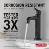 DELTA Nicoli Single Handle Bathroom Faucet — Matte Black