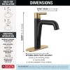 DELTA Nicoli Single Handle Bathroom Faucet — Matte Black / Champagne Bronze