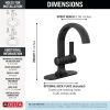 DELTA Albion  Single Handle Bathroom Faucet — Matte Black