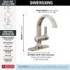 DELTA Albion  Single Handle Bathroom Faucet — Spotshield Brushed Nickel