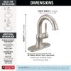 DELTA Roe Single Handle Bathroom Faucet — Stainless