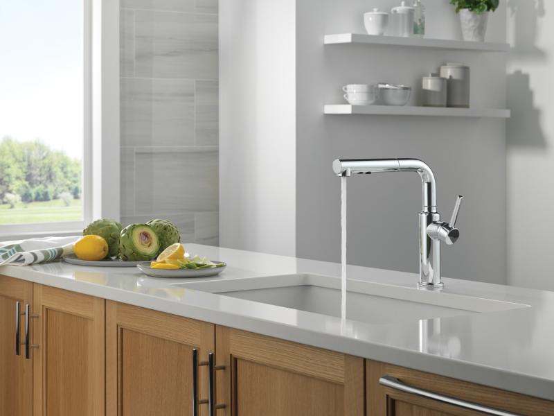 DELTA Daneri Single Handle Pull-Out Kitchen Faucet — Chrome