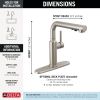 DELTA Daneri Single Handle Pull-Out Kitchen Faucet — Stainless