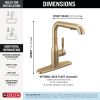 DELTA Almari Single Handle Pull-Out Kitchen Faucet — Champagne Bronze