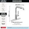 DELTA Almari Single Handle Pull-Out Kitchen Faucet — Chrome