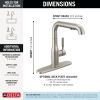 DELTA Almari Single Handle Pull-Out Kitchen Faucet — Stainless