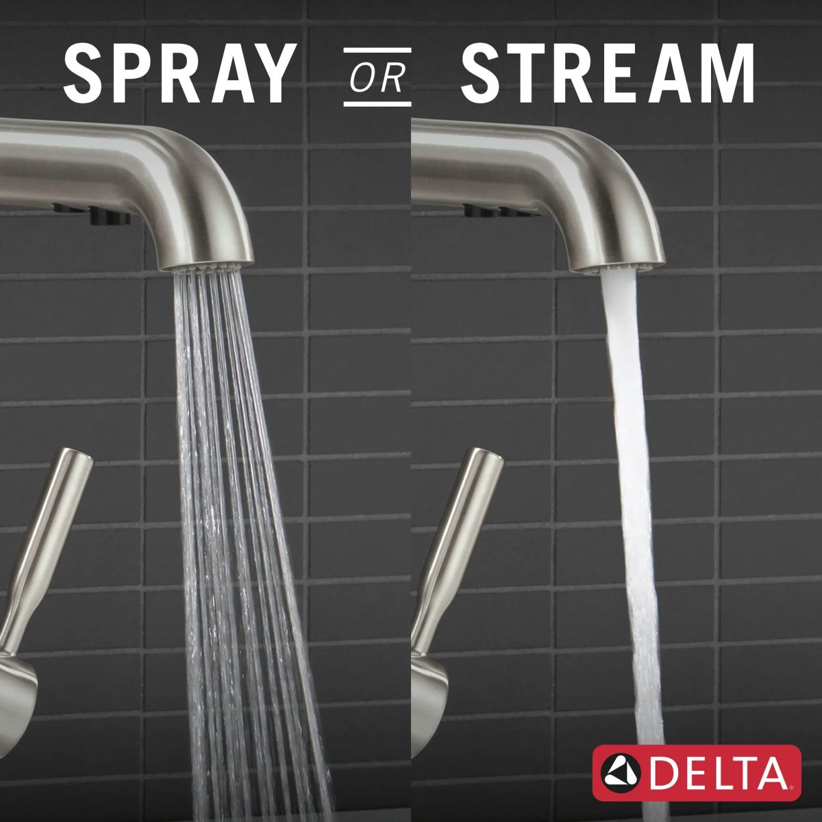 DELTA Almari Single Handle Pull-Out Kitchen Faucet — Stainless