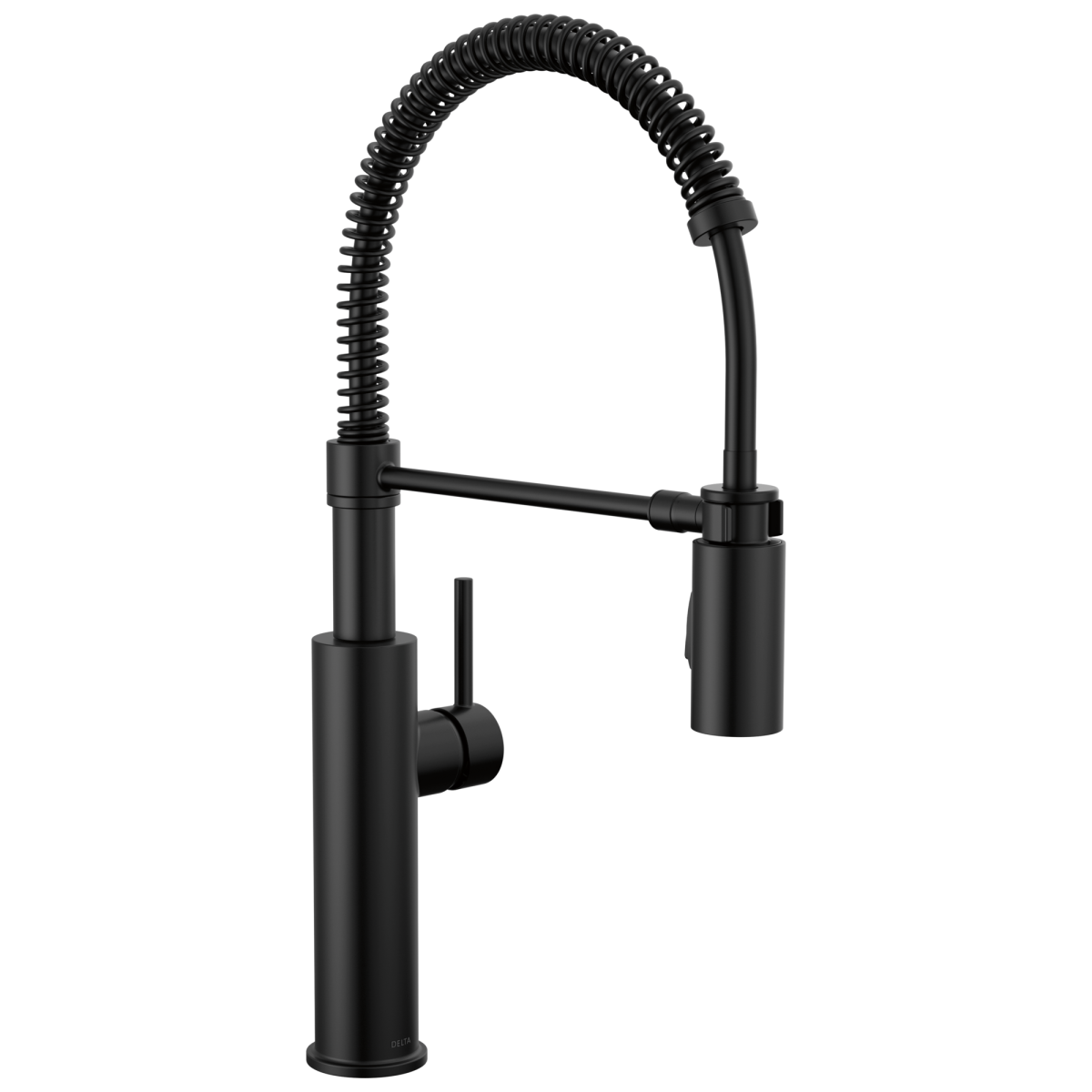 DELTA Antoni Single-Handle Pull-Down Spring Kitchen Faucet — Matte Black