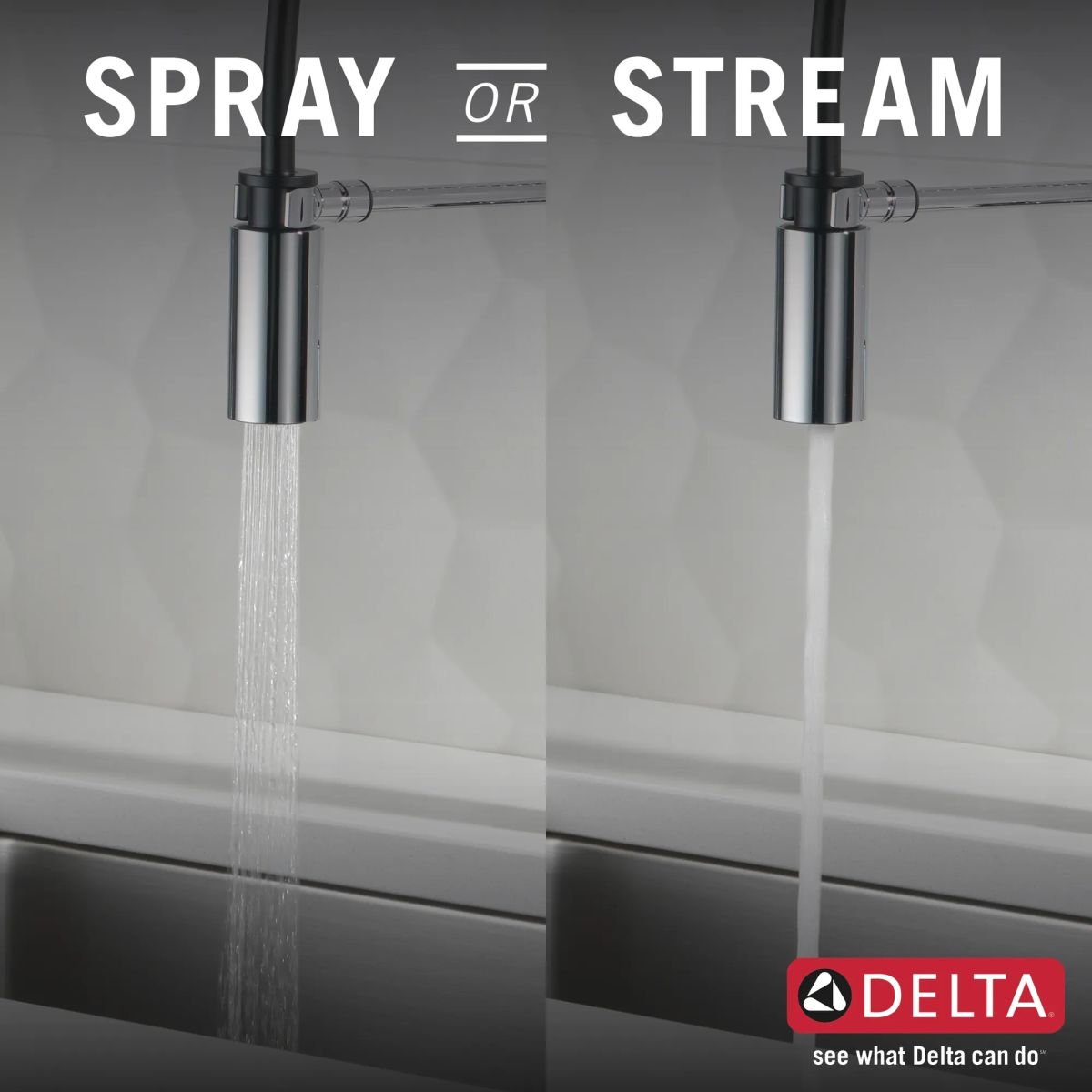 DELTA Antoni Single-Handle Pull-Down Spring Kitchen Faucet — Chrome