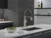 DELTA Antoni Single-Handle Pull-Down Spring Kitchen Faucet — Spotshield Stainless