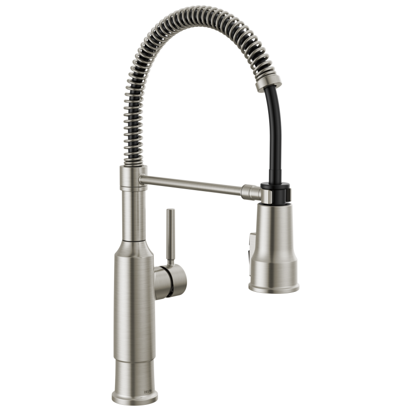 DELTA Theodora Single-Handle Pull-Down Spring Kitchen Faucet — Spotshield Stainless