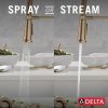 DELTA Rhett Single Handle Pull-Down Spring Kitchen Faucet — Champagne Bronze